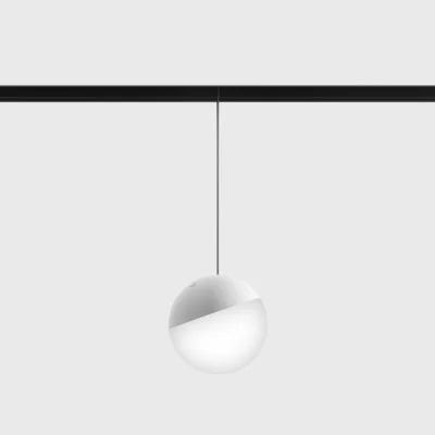 Suspended luminaire IN_LINE BALL M, White - Black, 3000K - Lighting by Luminance