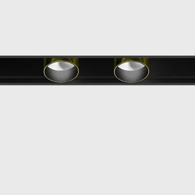 Spotlight IN_LINE TUB XS A 22 X2, Brass - Black, 3000K - Lighting by Luminance