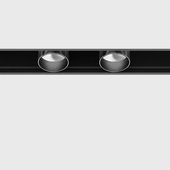 Kohtvalgusti IN_LINE TUB XS A 22 X2, Kroom - Must, 3000K - Valgustus Luminance'ilt