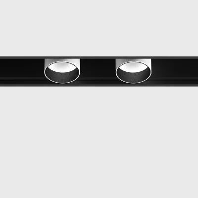 Spotlight IN_LINE TUB XS A 22 X2, White - Black, 3000K - Lighting by Luminance