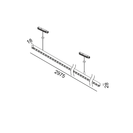 Ripplamp IN_LINE COMFORT 3000, 3000K - Valgustus Luminance'ilt