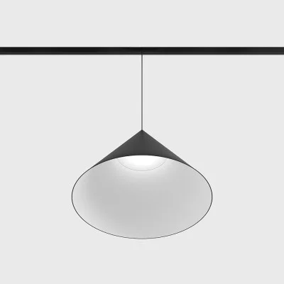 Suspended luminaire IN_LINE CONE, Black, 3000K - Lighting by Luminance