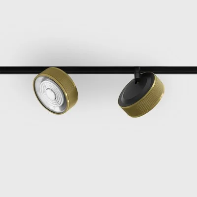 IN_LINE SOL MINI spot light, Brass - Black, 3000K, DALI - Lighting by Luminance