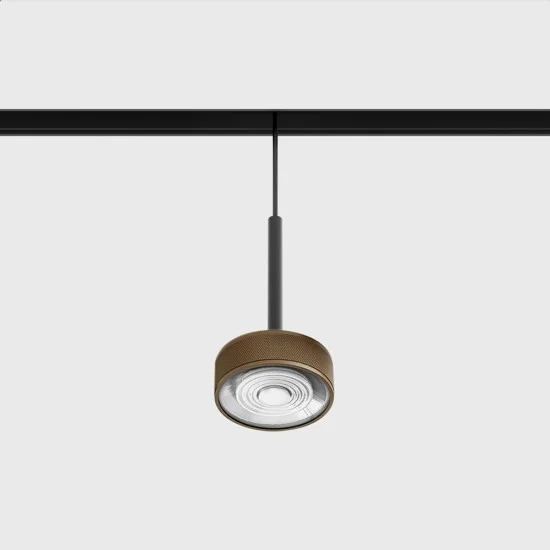 Suspended luminaire IN_LINE SOL MINI P, Coffee - Black, 3000K - Lighting by Luminance