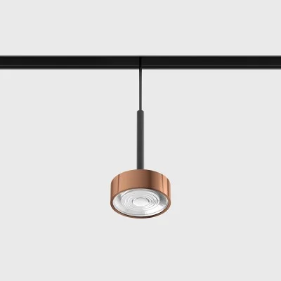 Suspended luminaire IN_LINE SOL MINI P, Copper - Black, 3000K, 2 GROUP, ON/OFF - Lighting by Luminance