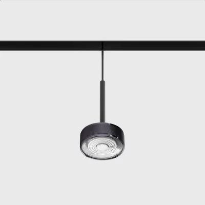 Suspended luminaire IN_LINE SOL MINI P, Diamond black - Black, 4000K, 2 GROUP, ON/OFF - Lighting by Luminance
