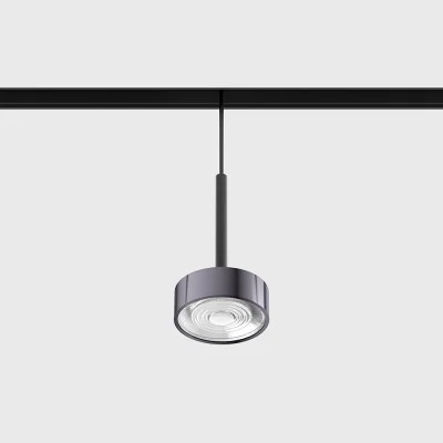 Suspended luminaire IN_LINE SOL MINI P, Diamond black - Black, 4000K, 2 GROUP, ON/OFF - Lighting by Luminance