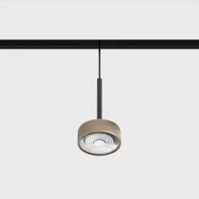 Suspended luminaire IN_LINE SOL MINI P, Sahara beige - Black, 4000K - Lighting by Luminance