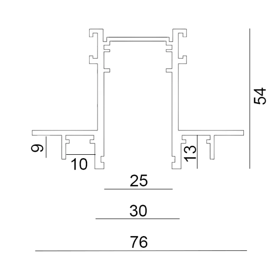 IN_LINE TRACK R 3000, Valge - Valgustus Luminance'ilt