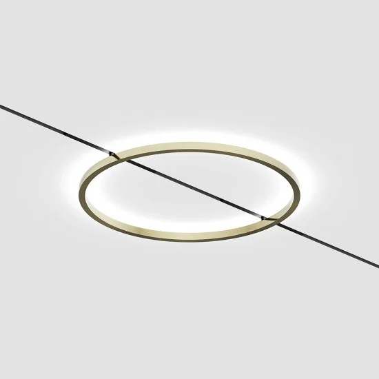 MICRO_LINE AURA S IN rõngasvalgusti, Messing - Must - Valgustus Luminance'ilt