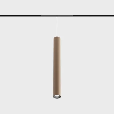 Suspended luminaire MICRO_LINE TUB S P 300, Sahara beige - Black - Lighting by Luminance