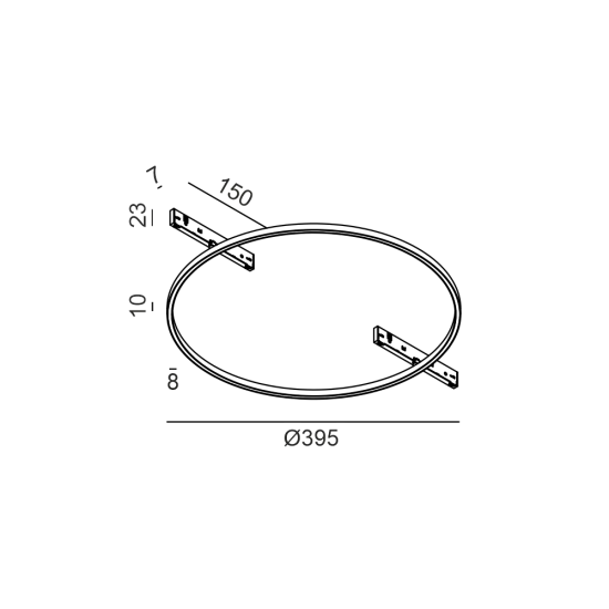 MICRO_LINE AURA M OUT rõngasvalgusti, Must - Valgustus Luminance'ilt