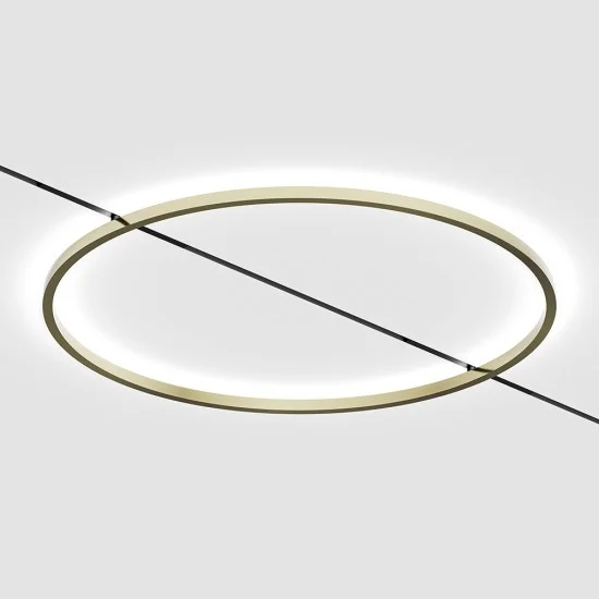 MICRO_LINE AURA M IN rõngasvalgusti, Messing - Must - Valgustus Luminance'ilt