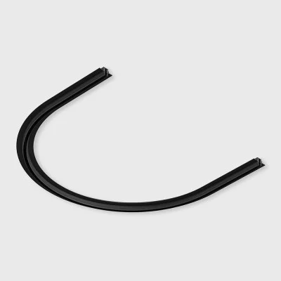 Recessed radial corner MICRO_LINE RADIAL R U for track 14.Rx00, Black - Lighting by Luminance