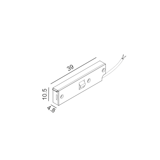 Toiteots PICO_LINE LIVE END siinile 1000 mm kaabliga, Must - Valgustus Luminance'ilt