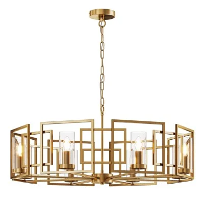 Pendant luminaire Bowi, Gold, D875 mm H605 mm - Lighting by Luminance
