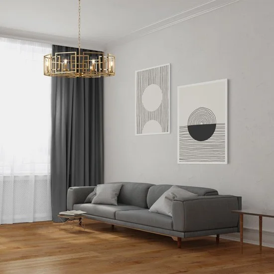 Rippvalgusti Bowi, Kuldne, D875 mm H605 mm - Valgustus Luminance'ilt