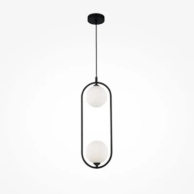 Pendant luminaire Ring, Black, D100 mm H520 mm - Lighting by Luminance