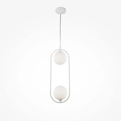 Pendant luminaire Ring, White, D100 mm H520 mm - Lighting by Luminance