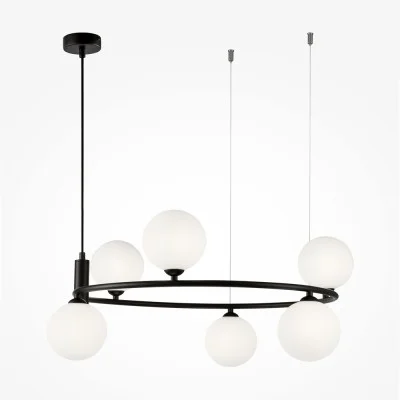 Pendant luminaire Ring, Black, D580 mm H340 mm - Lighting by Luminance
