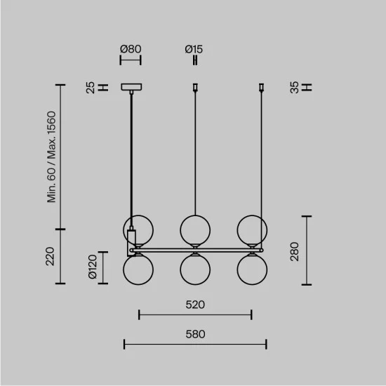 Rippvalgusti Ring, Valge - Valgustus Luminance'ilt