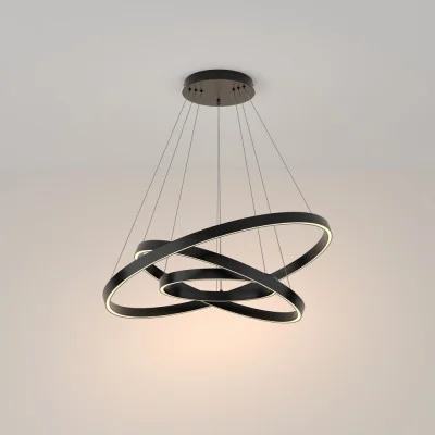 Pendant luminaire Rim, Black, D800 mm H100 mm - Lighting by Luminance