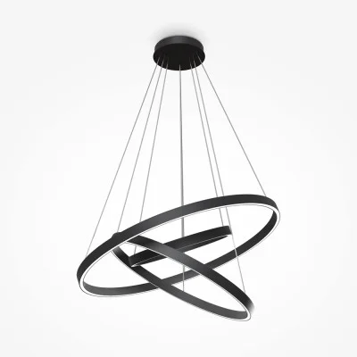 Pendant luminaire Rim, Black, D800 mm H100 mm - Lighting by Luminance