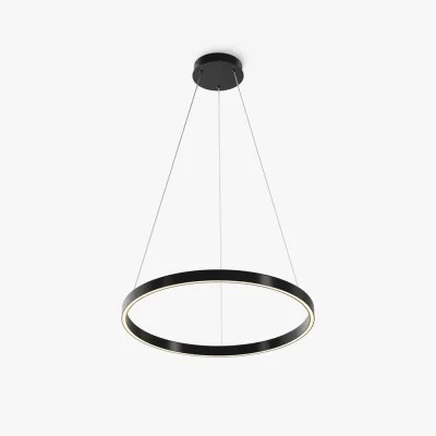 Pendant luminaire Rim, Black, D600 mm H275 mm - Lighting by Luminance