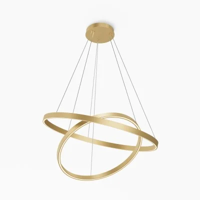 Pendant luminaire Rim, Brass, D800 mm H340 mm - Lighting by Luminance