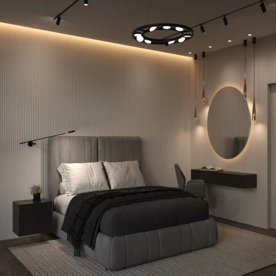 Rippvalgusti Fad, Must - Valgustus Luminance'ilt