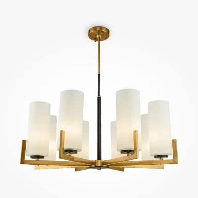 Pendant luminaire Fortano, Black and brass, D760 mm H532 mm - Lighting by Luminance