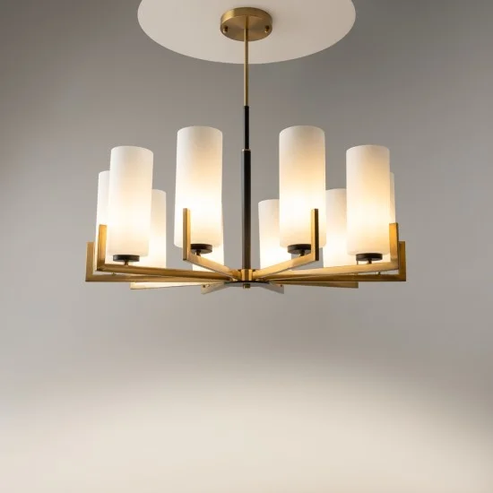 Rippvalgusti Fortano, Must ja Messing - Valgustus Luminance'ilt