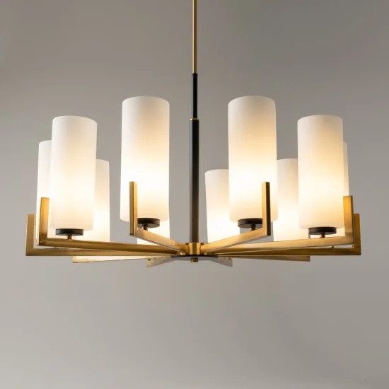 Rippvalgusti Fortano, Must ja Messing - Valgustus Luminance'ilt