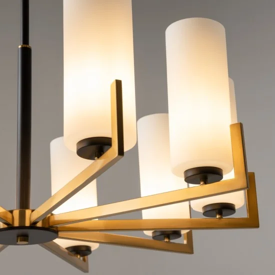 Rippvalgusti Fortano, Must ja Messing - Valgustus Luminance'ilt