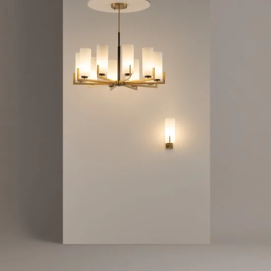 Rippvalgusti Fortano, Must ja Messing - Valgustus Luminance'ilt