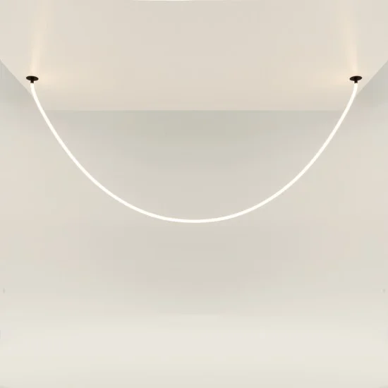 Rippvalgusti Tau, Must, D22 mm - Valgustus Luminance'ilt