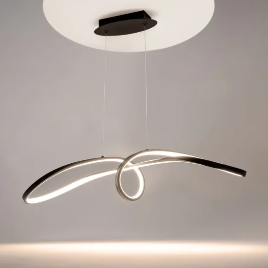 Rippvalgusti Curve, Must - Valgustus Luminance'ilt