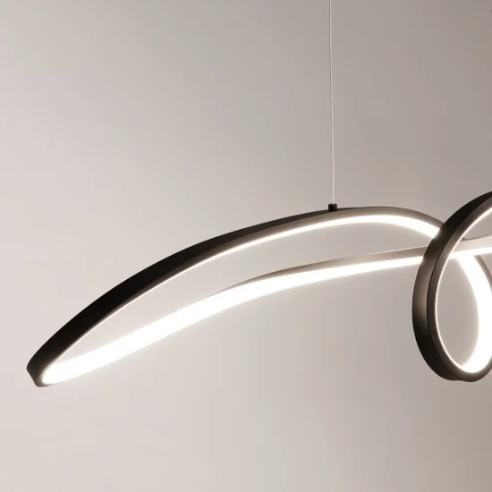 Rippvalgusti Curve, Must - Valgustus Luminance'ilt