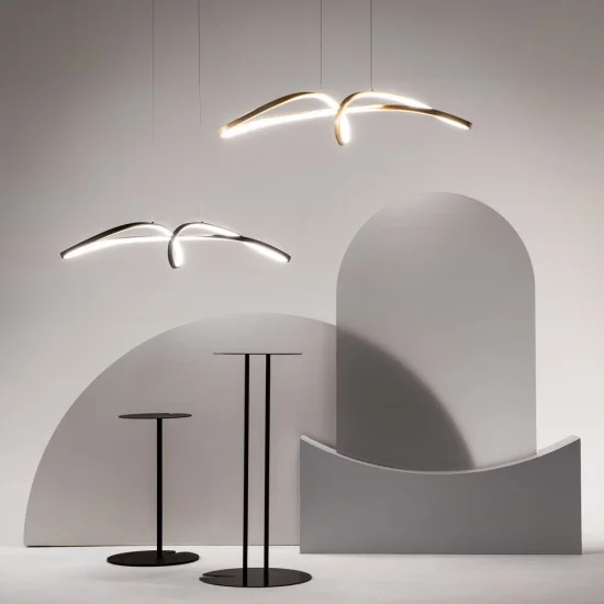 Rippvalgusti Curve, Must - Valgustus Luminance'ilt