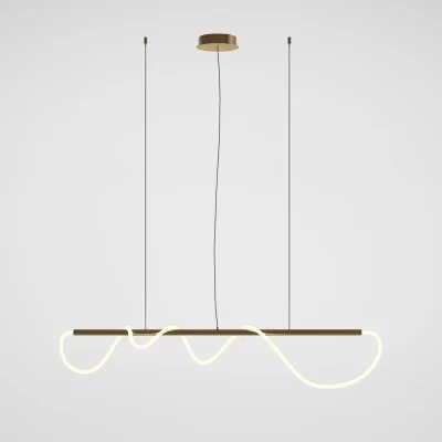 Pendant luminaire Tau, Gold, D180 mm H40 mm - Lighting by Luminance