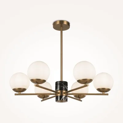 Pendant luminaire Marble, Brass, D670 mm H25 mm - Lighting by Luminance