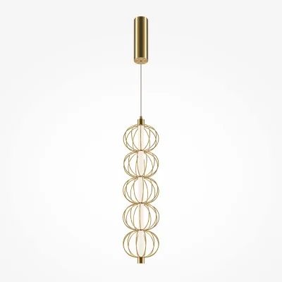 Pendant luminaire Golden Cage, Gold - Lighting by Luminance
