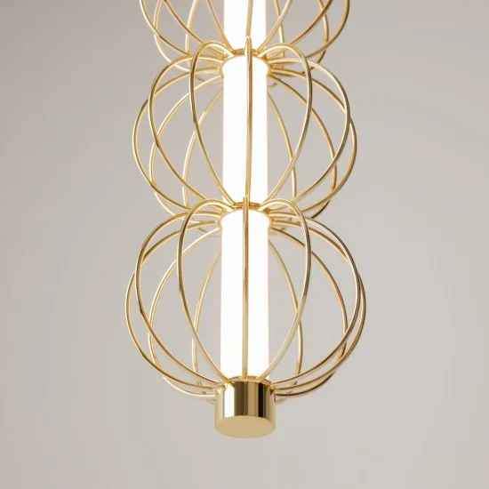 Rippvalgusti Golden Cage, Kuldne - Valgustus Luminance'ilt