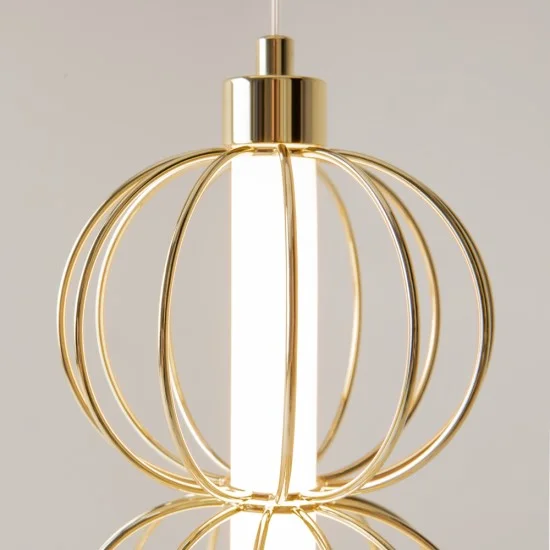 Rippvalgusti Golden Cage, Kuldne - Valgustus Luminance'ilt