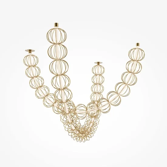 Rippvalgusti Golden Cage, Kuldne, W320 mm H840 mm - Valgustus Luminance'ilt
