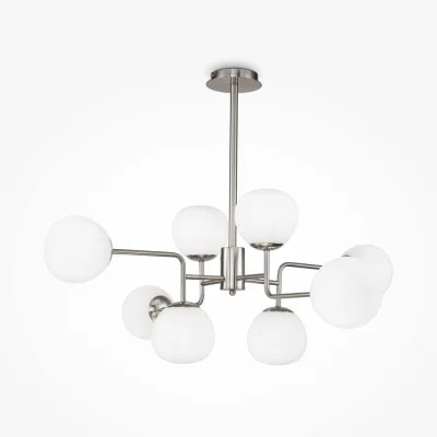 Pendant luminaire Erich, Nickel, D140 mm H590 mm - Lighting by Luminance