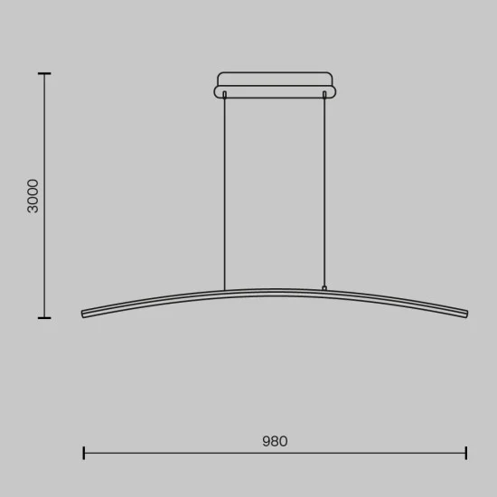 Rippvalgusti Curve, Messing, H257 mm - Valgustus Luminance'ilt