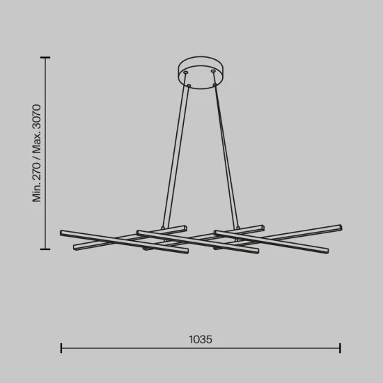 Rippvalgusti Halo, Must, D180 mm H270 mm - Valgustus Luminance'ilt