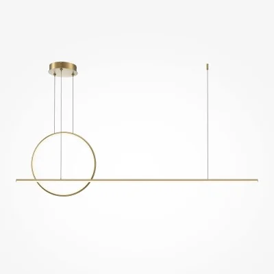 Pendant luminaire Halo, Brass, D180 mm H640 mm - Lighting by Luminance
