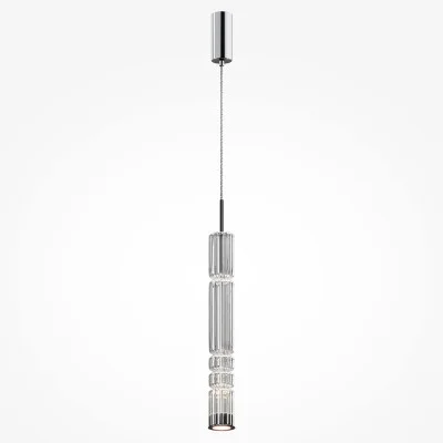 Pendant luminaire Ordo, Chrome, D80 mm H923 mm - Lighting by Luminance